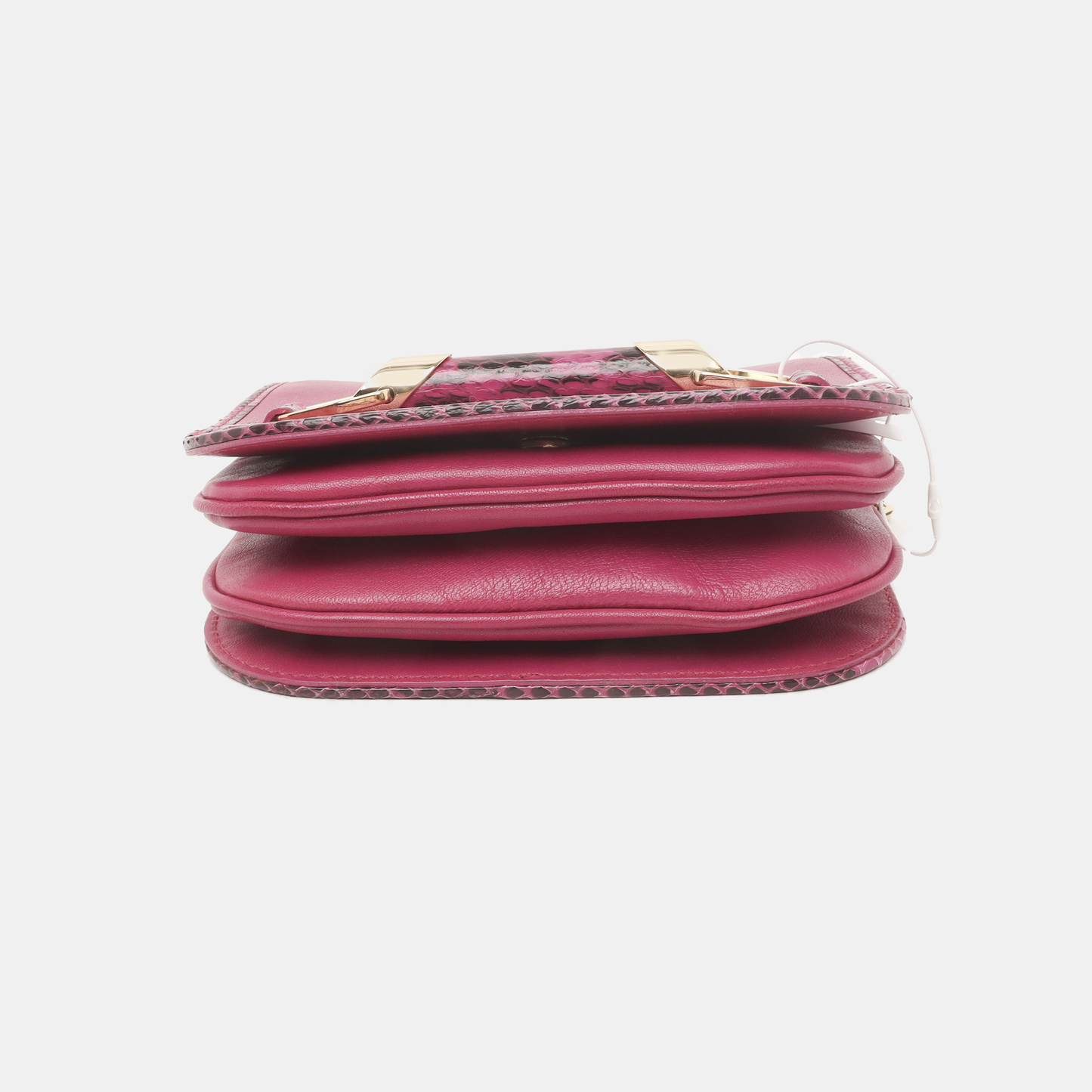 JIMMY CHOO Fuchsia Leather Snake Pattern Crossbody Bag, Shoulder Bag Golden hardware-(SKU)-939200557