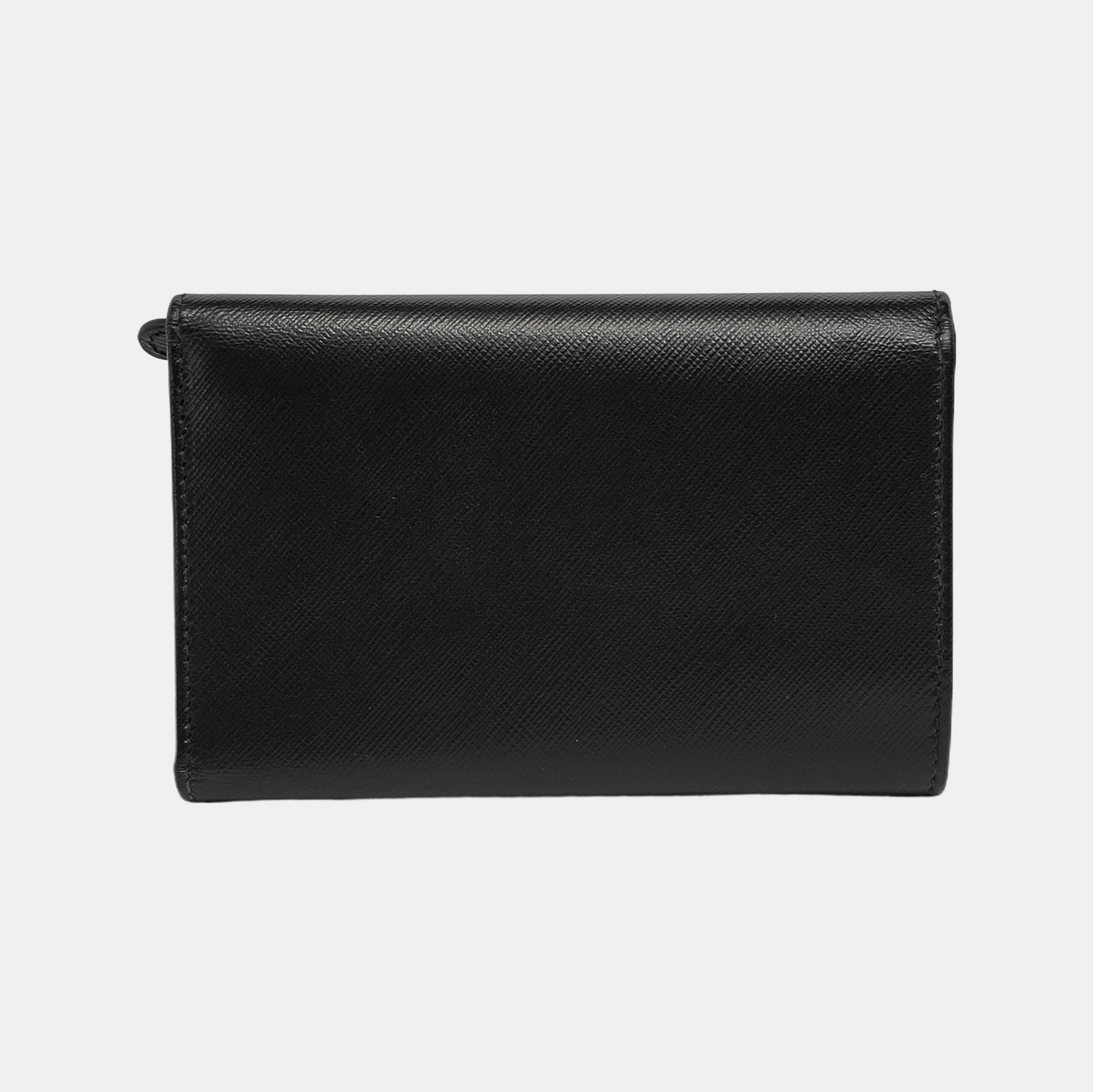 FERRAGAMO Black Leather Wallet Golden hardware-(SKU)-944079948