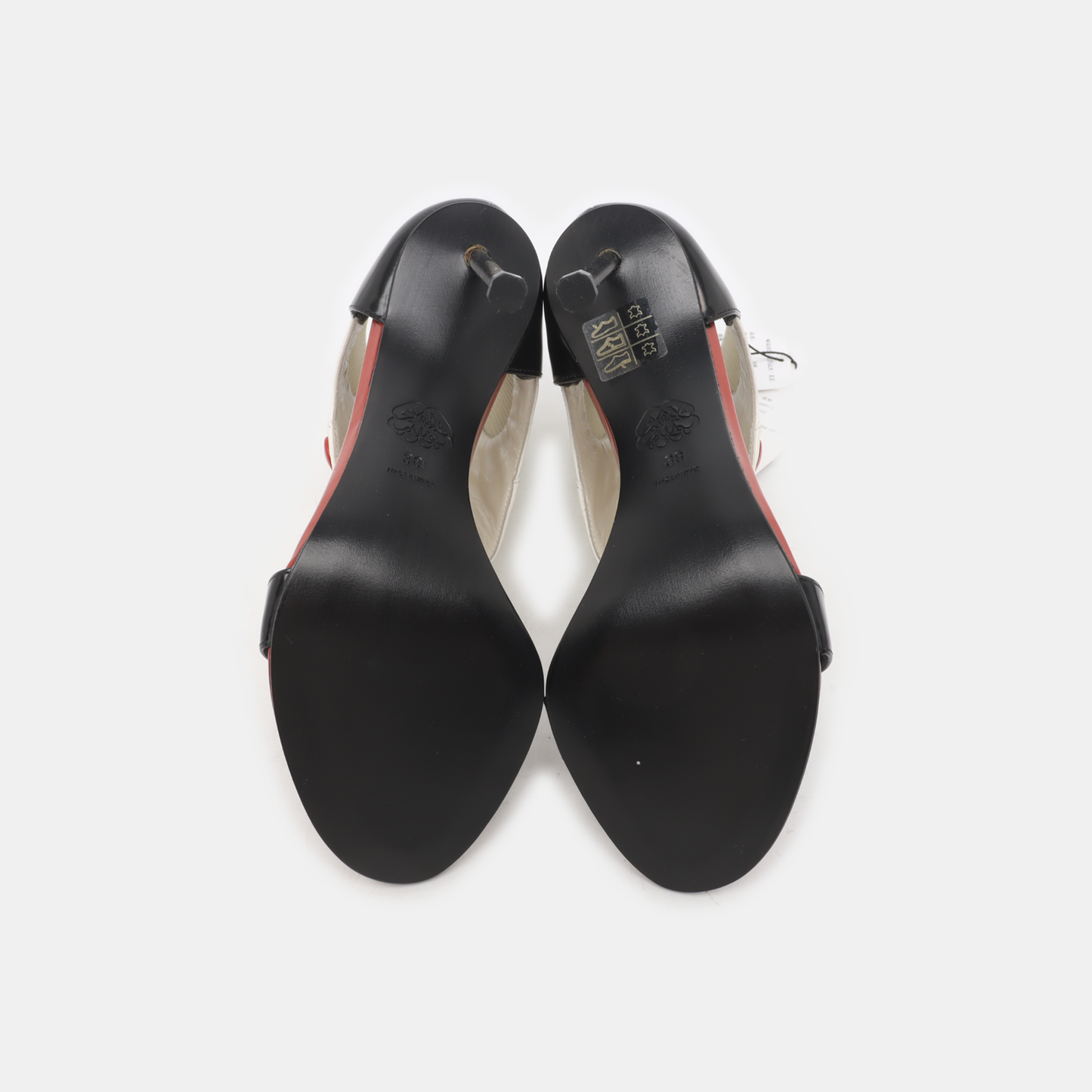 Alexander McQUEEN 38code Women's High Heel Leather Shoes White Summer-(SKU)-14467736