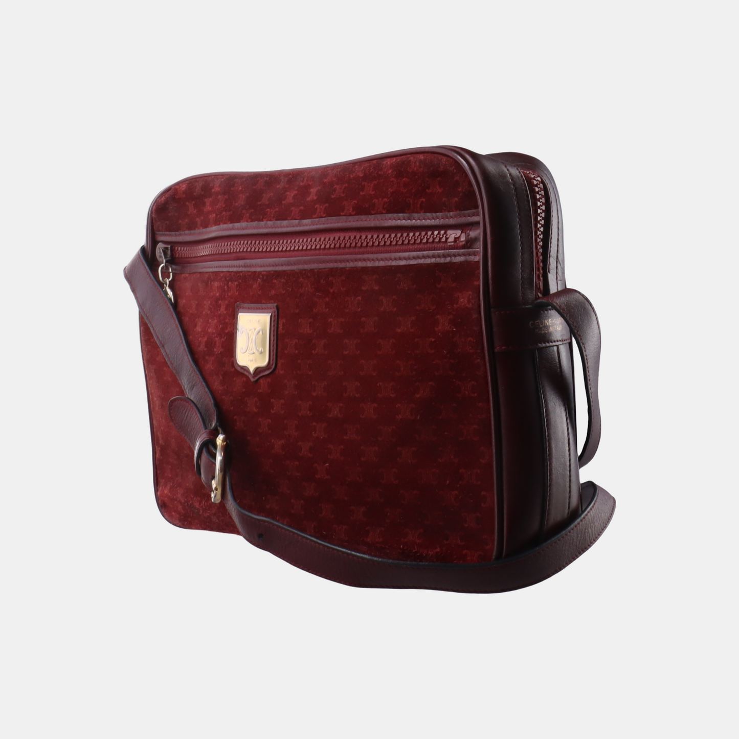 CELINE Colorful Suede Triumph Arch Single Shoulder Bag Crossbody Golden hardware-(SKU)-929188457