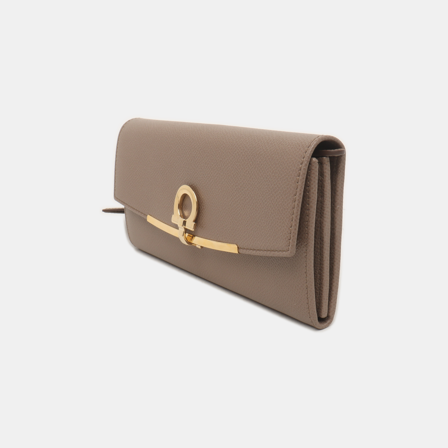 FERRAGAMO Gancini Gray Cowhide Wallet Sub-bag-(SKU)-938663979