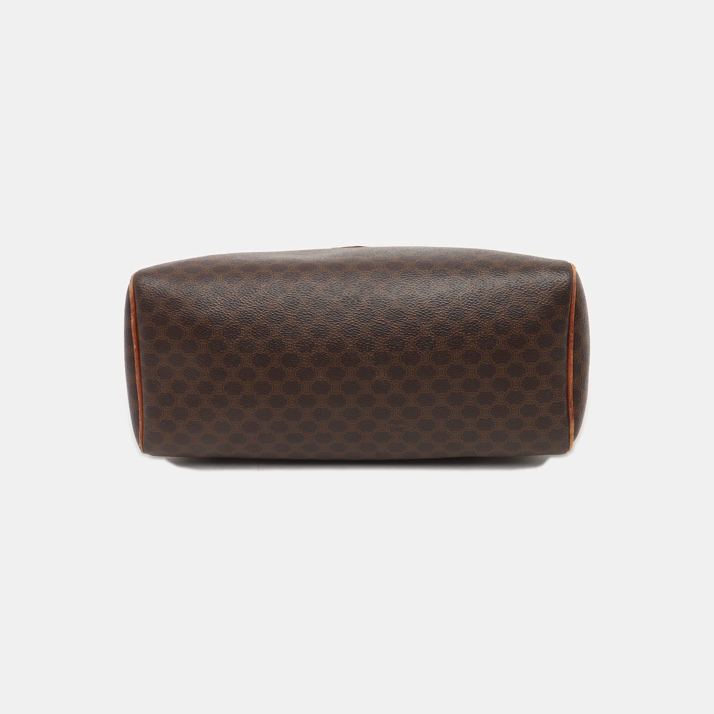 CELINE MACADAM Brown Coated Canvas Triumph Tote Bag Golden hardware-(SKU)-935552014