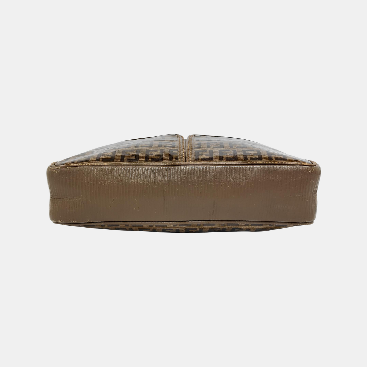 FENDI 棕色特殊材质双F斜挎包Shoulder Bag Brown Hardware-(SKU)-945609210