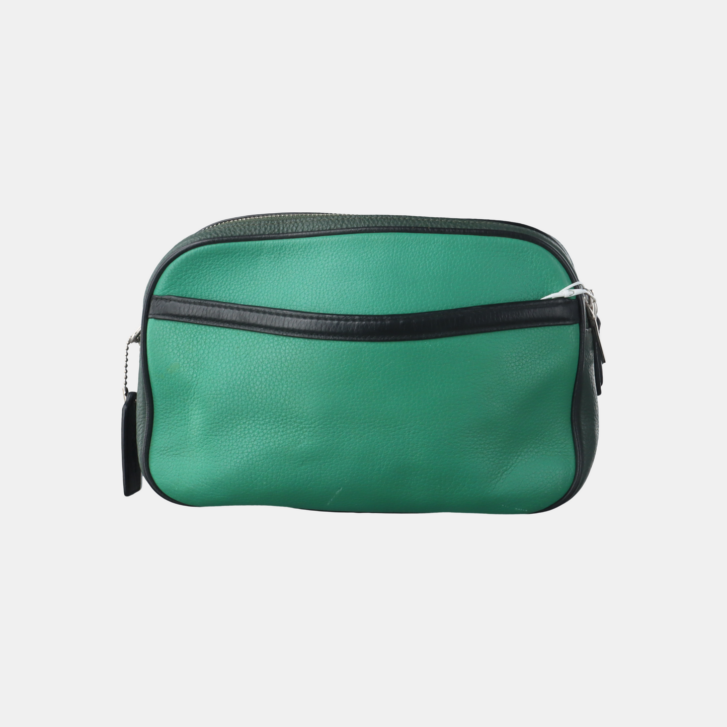 COACH Camera Bag Green Leather Printed Carriage Crossbody Shoulder Bag Handbag Silver Hardware Removable shoulder strap-(SKU)-935012014