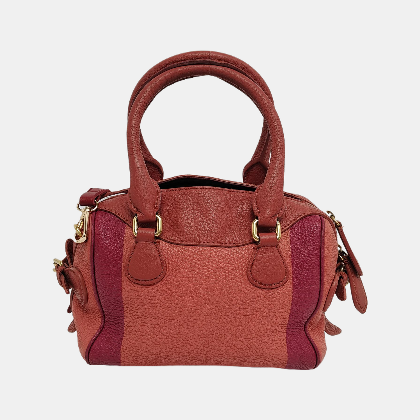BURBERRY Orange Cowhide Single Shoulder Bag Handbag Crossbody Bag Golden hardware-(SKU)-943185246