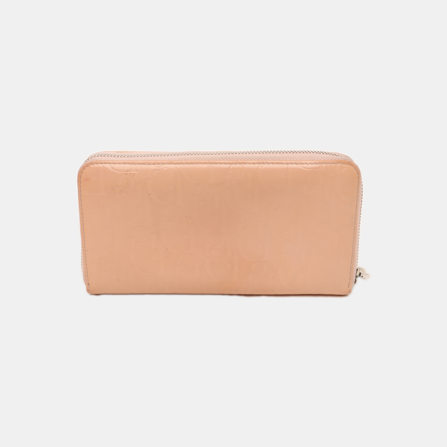 DIOR Pink Patent Leather Vintage Wallet Silver Hardware-(SKU)-939810681