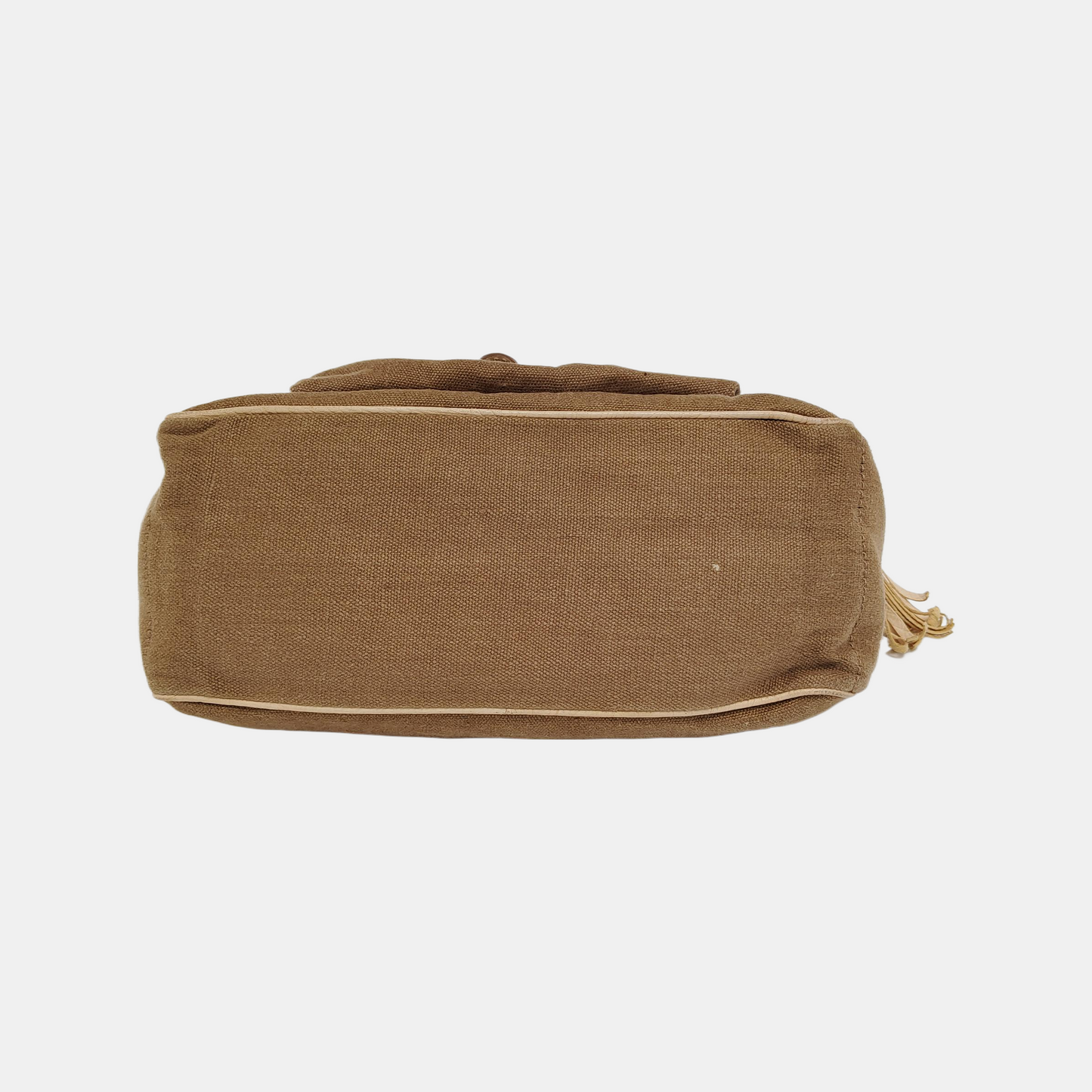 CELINE BOOGIE Khaki Canvas Tote Bag Golden hardware-(SKU)-945694402