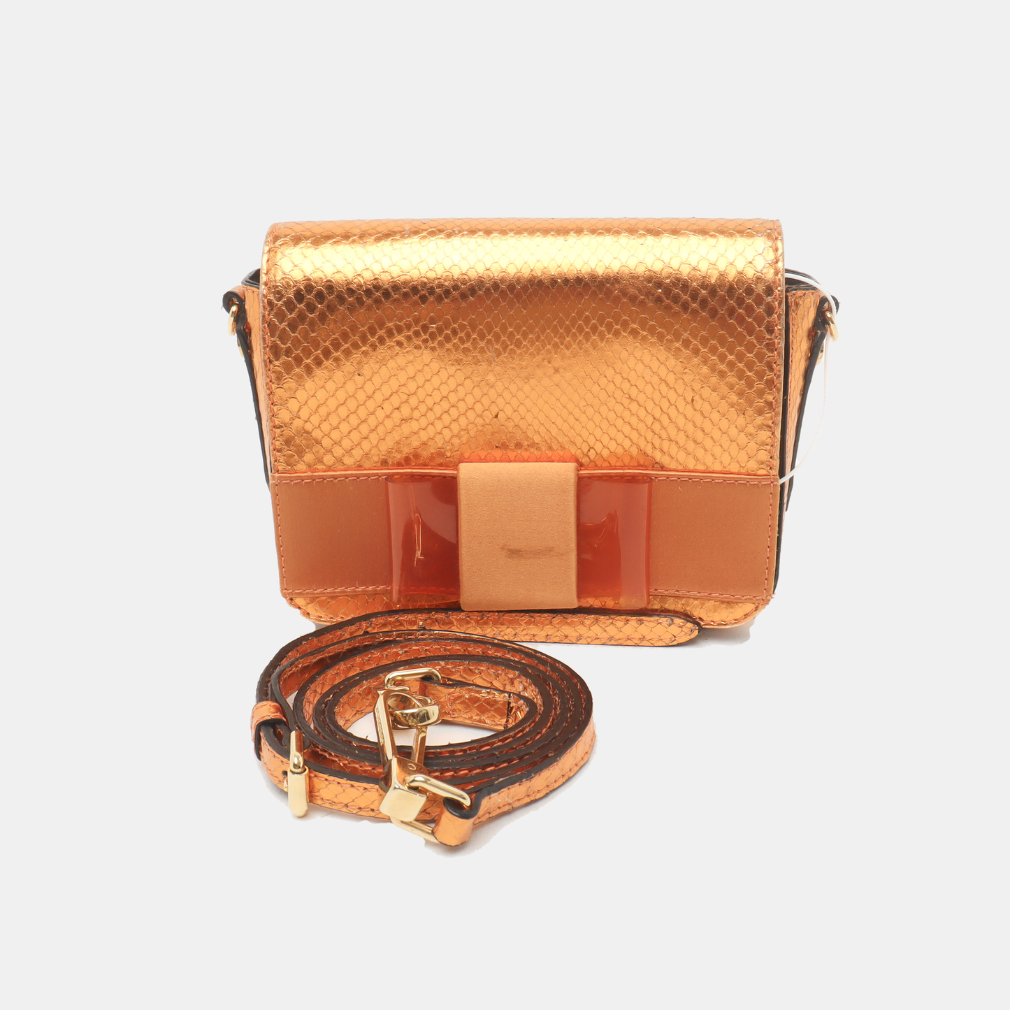 BURBERRY Golden Cowhide Sling Bag Single Shoulder Bag Golden hardware Removable shoulder strap-(SKU)-939200575