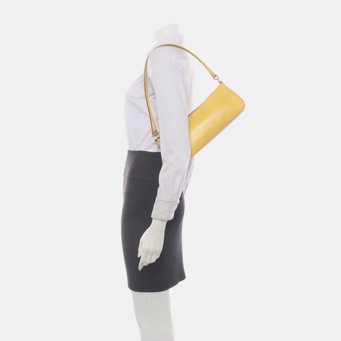PRADA Tote bag Yellow Leather Shoulder Bag Tote Golden hardware-(SKU)-934886659