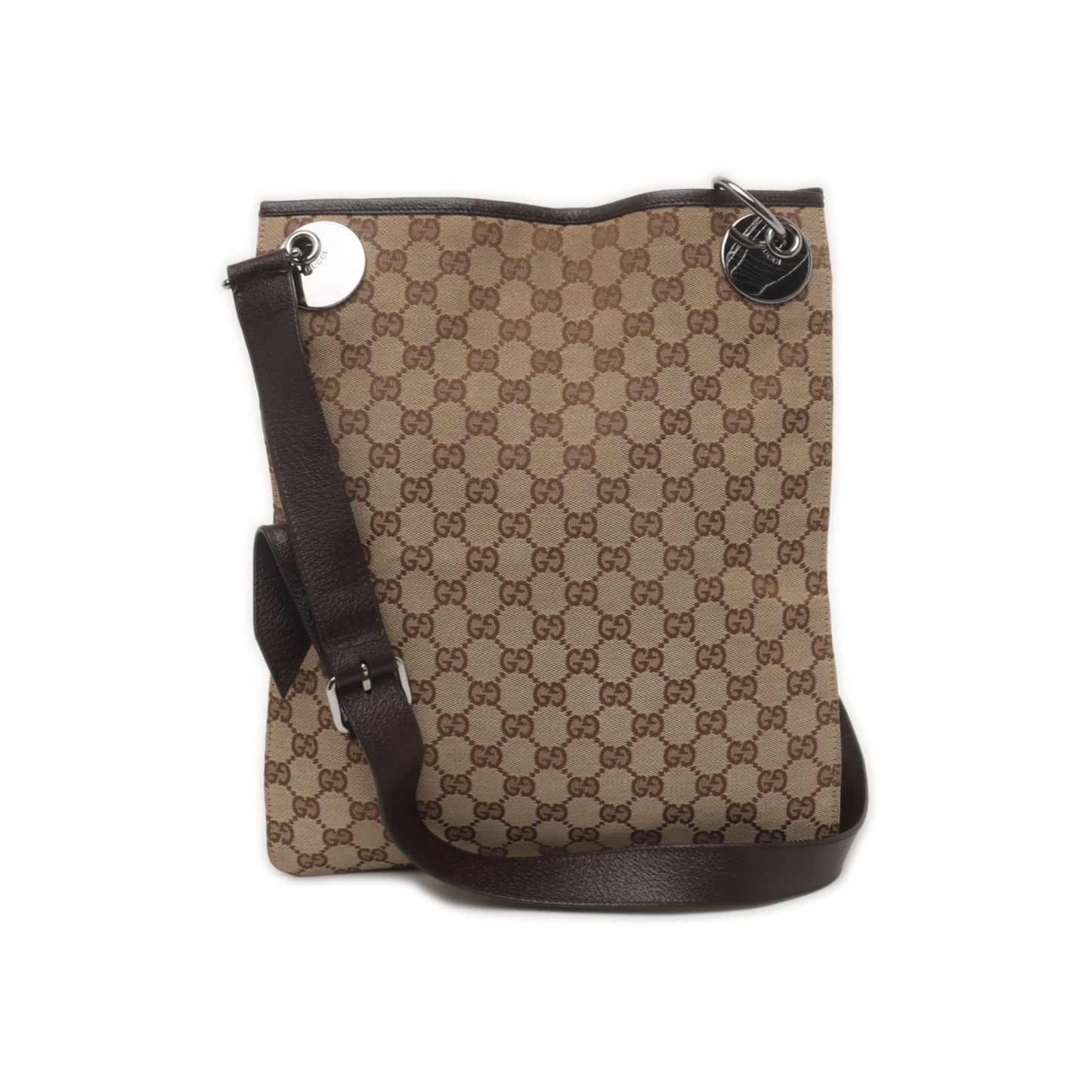 GUCCI Tote bag Khaki Canvas Monogram Single Shoulder Bag Crossbody Bag Golden hardware-(SKU)-939908309