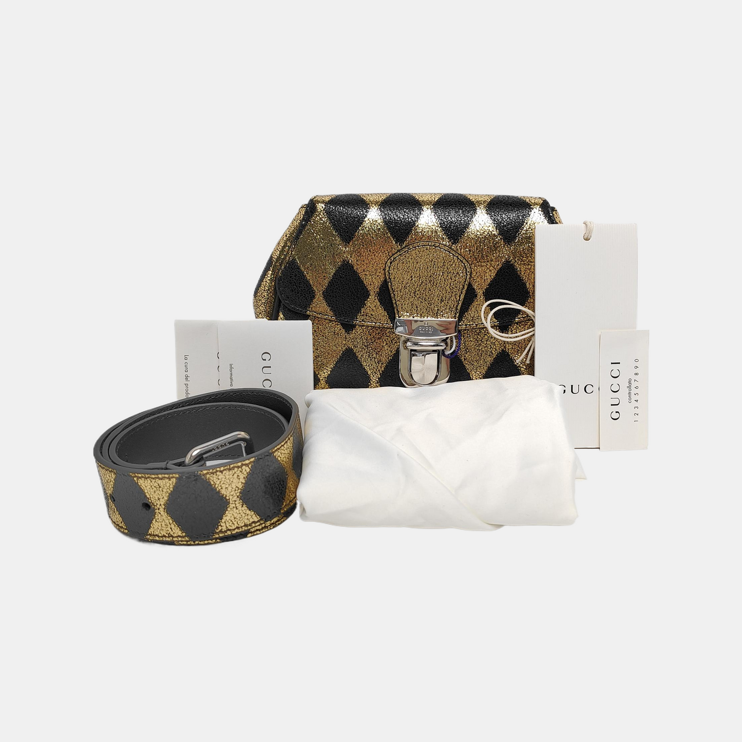 GUCCI 拼色牛皮腰包腰包/胸包 Silver Hardware-(SKU)-940653697