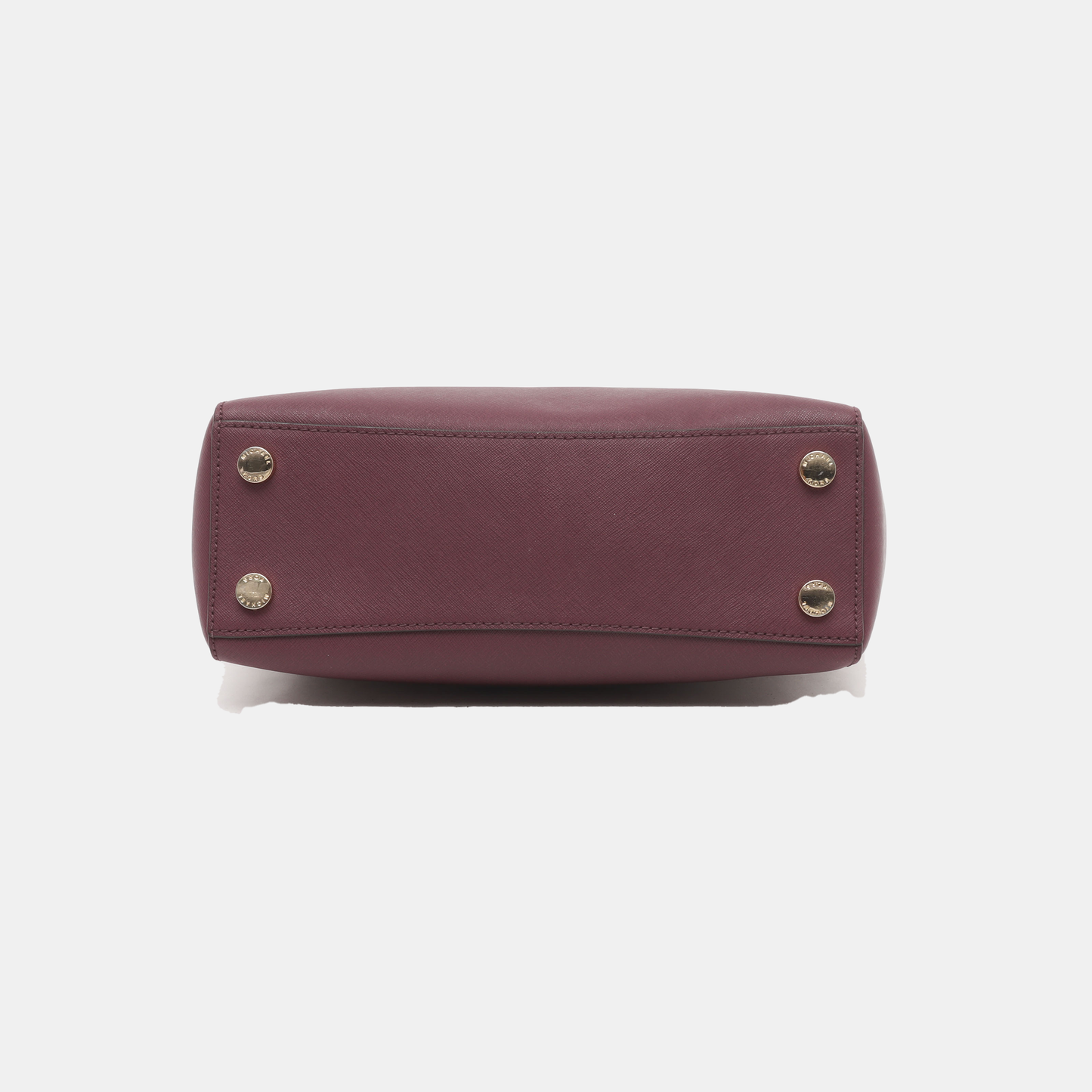 MICHAEL KORS Hamilton Fuchsia Red Calfskin Studs Single Shoulder Crossbody Bag Golden hardware Removable shoulder strap-(SKU)-939155071