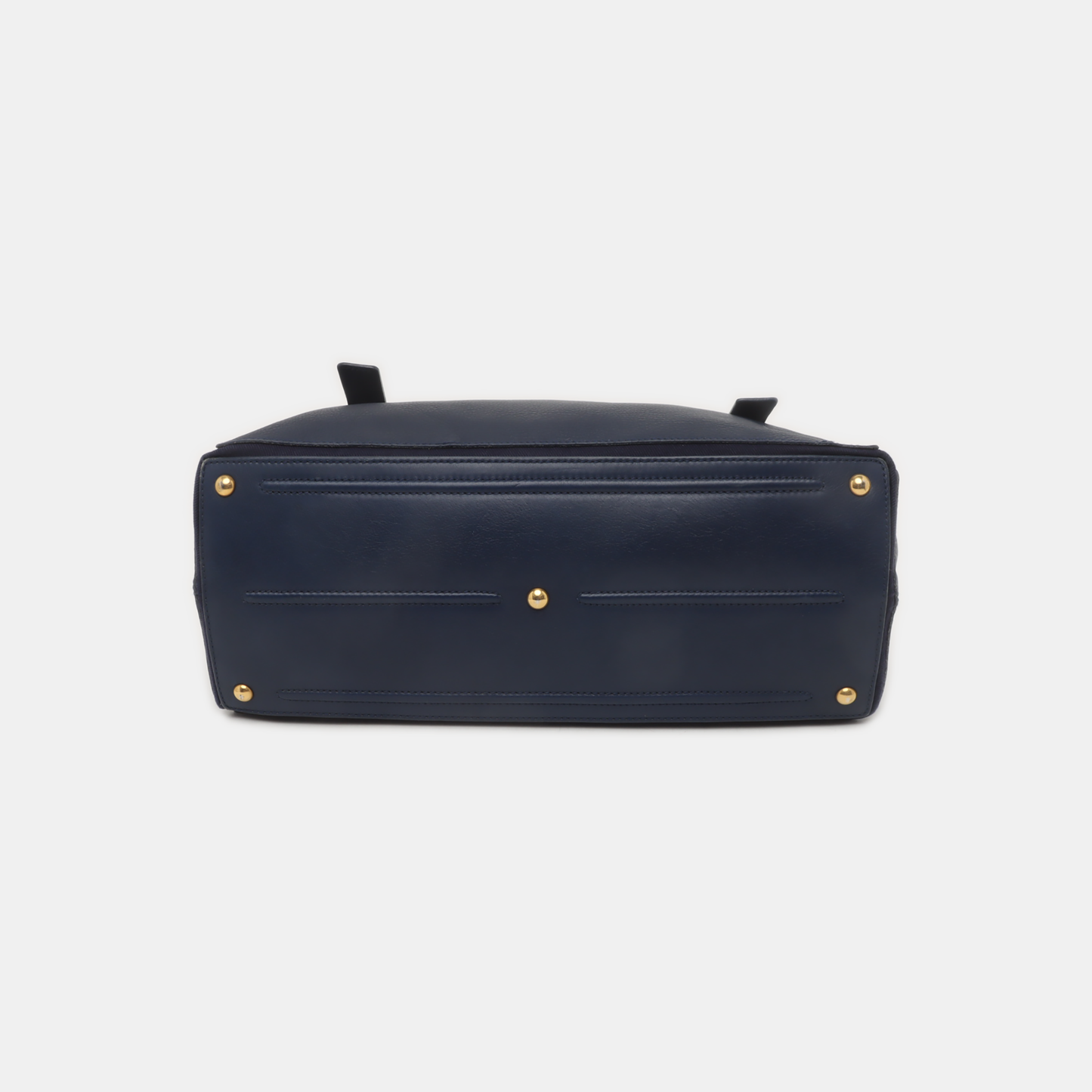 YSL MUSE TWO Dark Blue Cowhide Studs Handbag Golden hardware-(SKU)-939599133