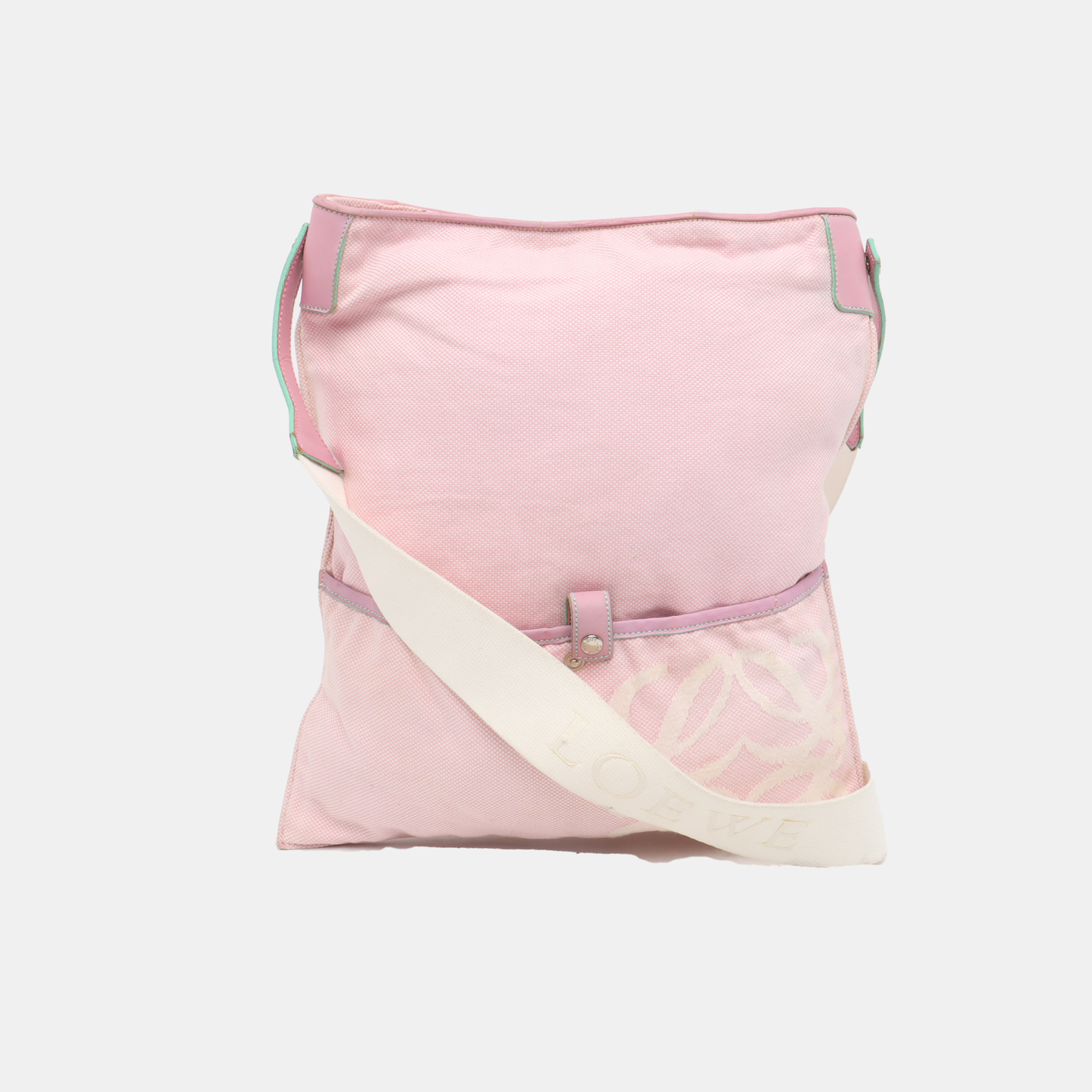 LOEWE Pink Fabric Single Shoulder Bag Handbag Silver Hardware-(SKU)-928609799