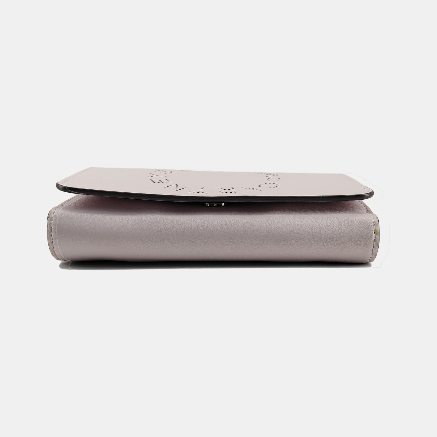 STELLA McCARTNEY Stella Logo Purple Leather Cutout Crossbody Shoulder Handbag Clutch Silver Hardware Removable shoulder strap-(SKU)-940252435