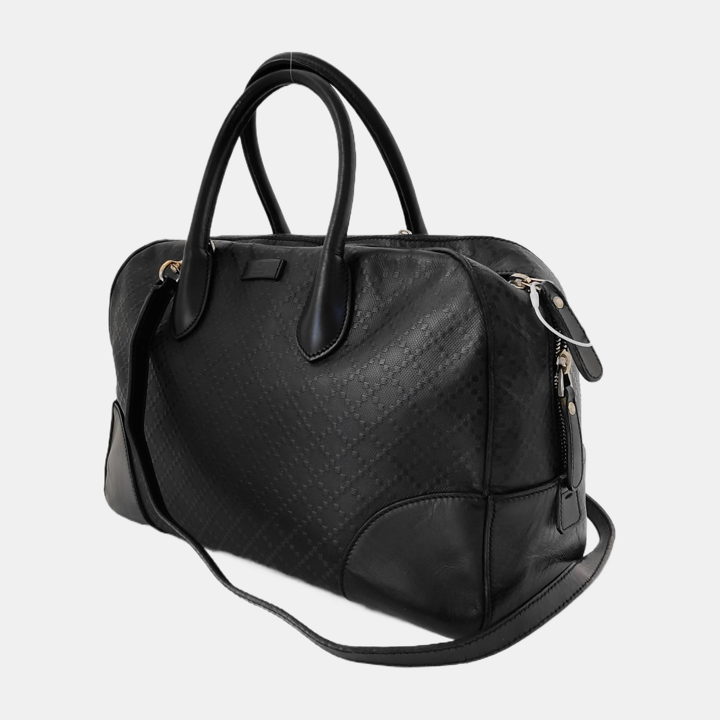 GUCCI Tote bag Black Cowhide Textured Single Shoulder Bag Tote Golden hardware Removable shoulder strap-(SKU)-943666475