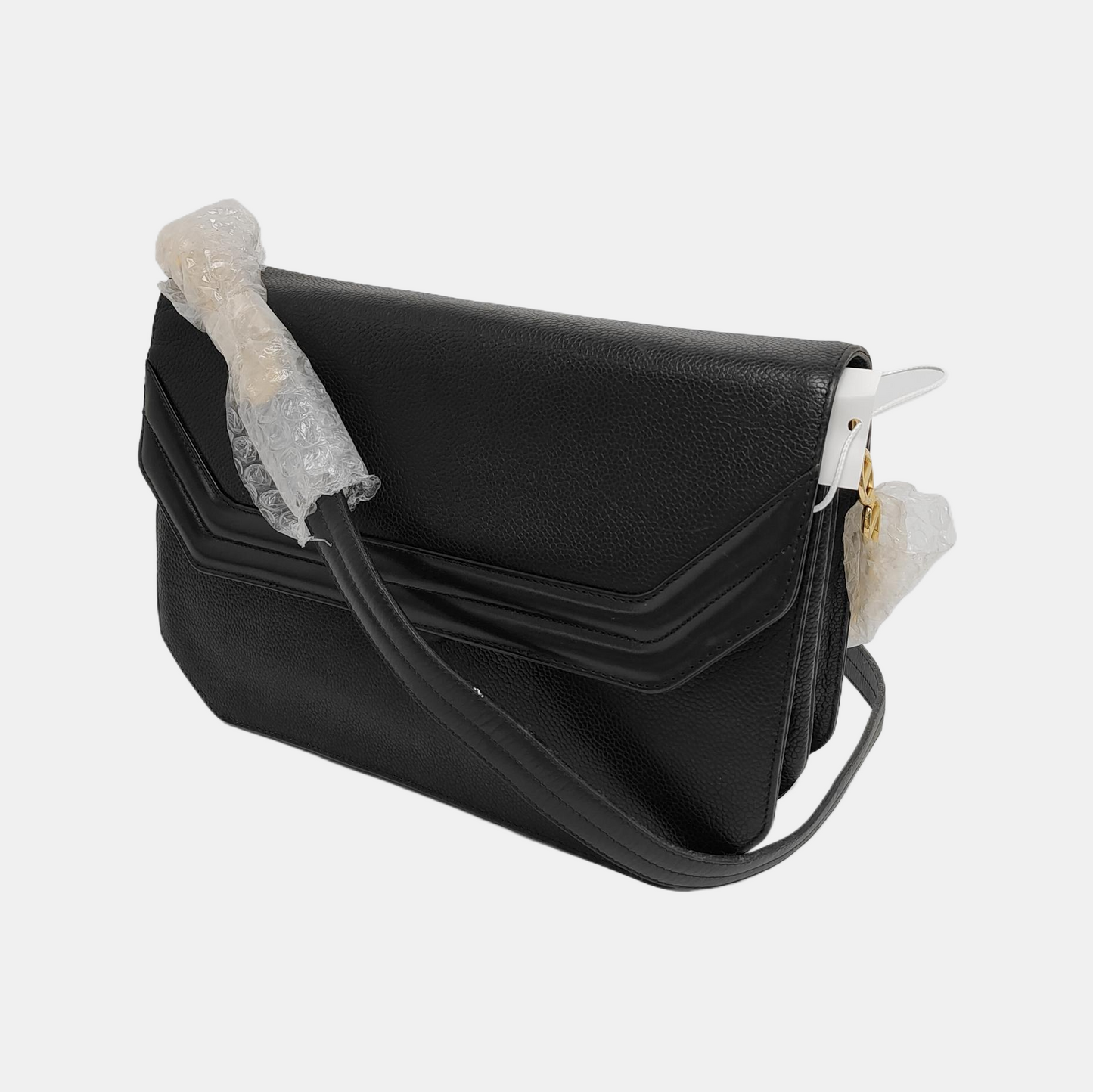 DIOR Saddle Black Leather Quilted Single Shoulder Bag Golden hardware-(SKU)-945665651