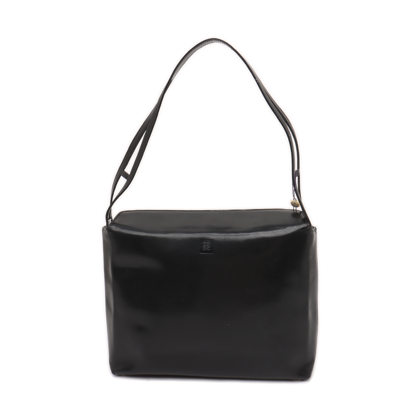 GIVENCHY Black Cowhide Embossed Single Shoulder Bag Silver Hardware-(SKU)-938647066