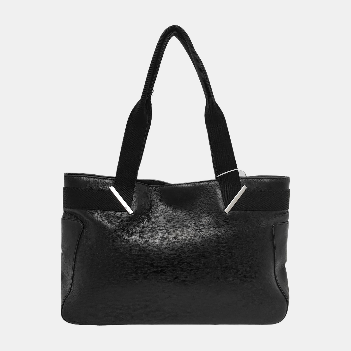 GUCCI Tote bag Black Leather Single Shoulder Bag Silver Hardware-(SKU)-945631188