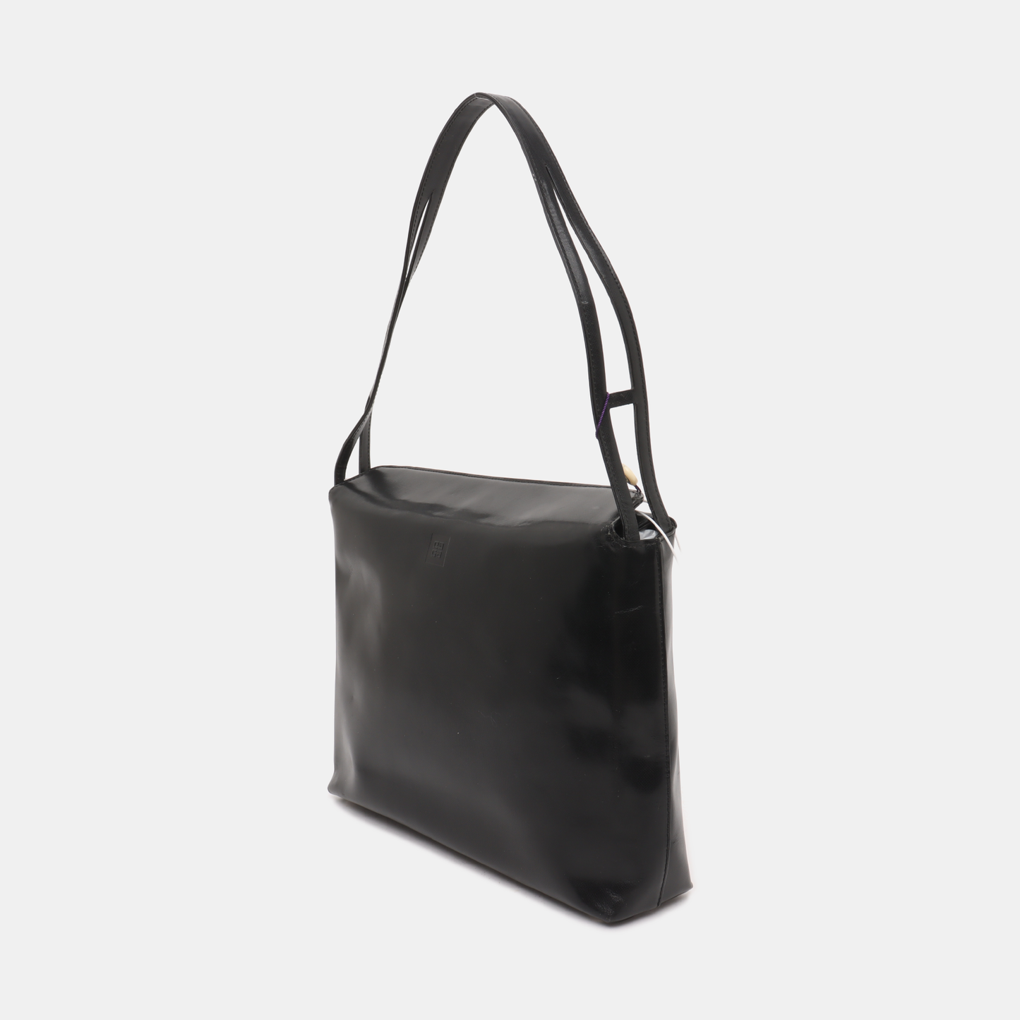 GIVENCHY Black Cowhide Embossed Single Shoulder Bag Silver Hardware-(SKU)-938647066