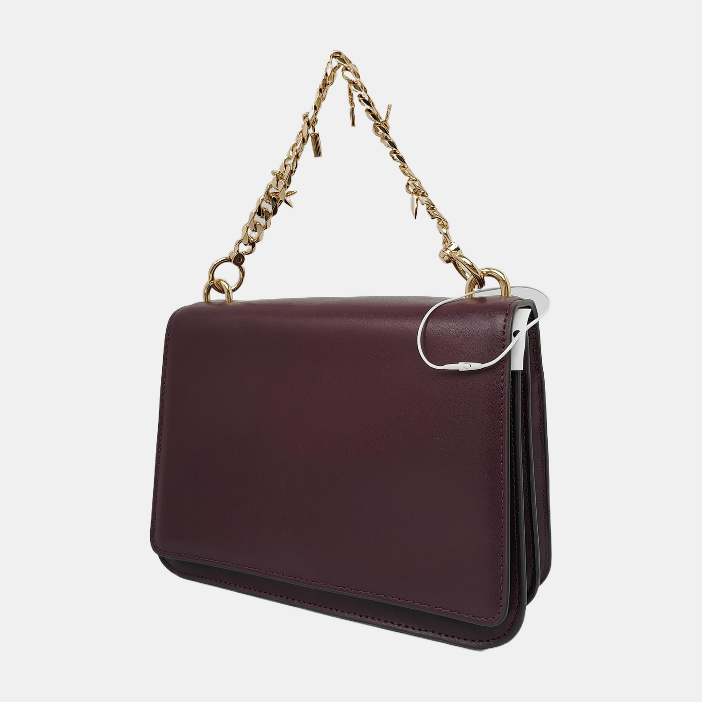 MICHAEL KORS Dark Purple Leather Sling Bag Crossbody Bag Handbag Golden hardware Removable shoulder strap-(SKU)-940824458
