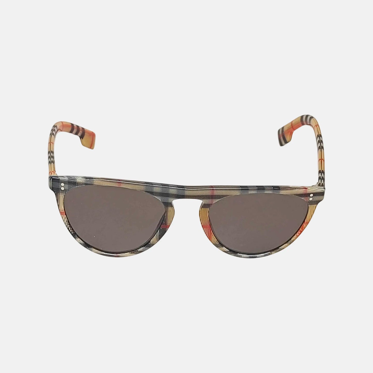 BURBERRY Black Round Synthetic Sunglasses-(SKU)-947986943
