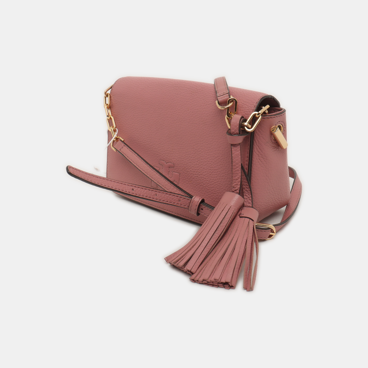 TORY BURCH Thea Red Bean Color Leather Quilted Fringe Single Shoulder Bag Crossbody Bag Golden hardware-(SKU)-938683728