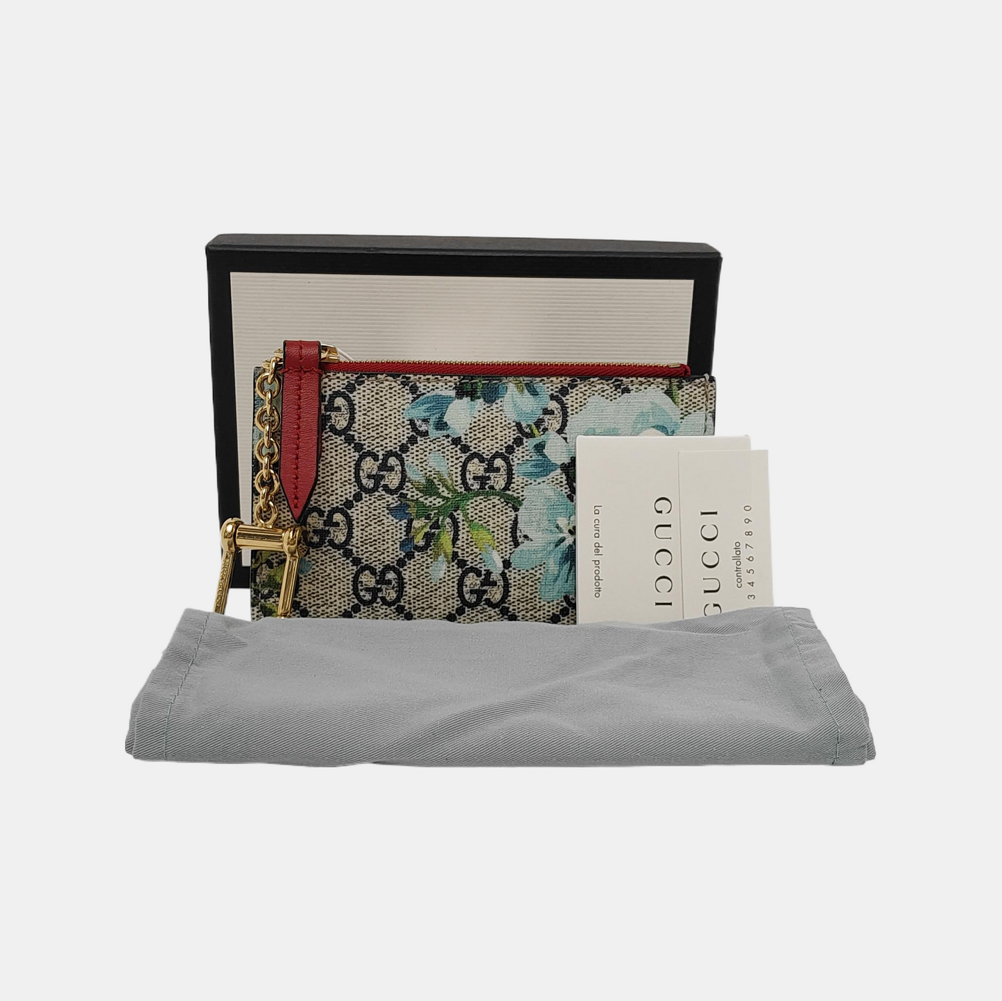 GUCCI GG Blooms Beige Coated Canvas Monogrammed Floral Print Handbag Silver Hardware Complete Accessories-(SKU)-944332206