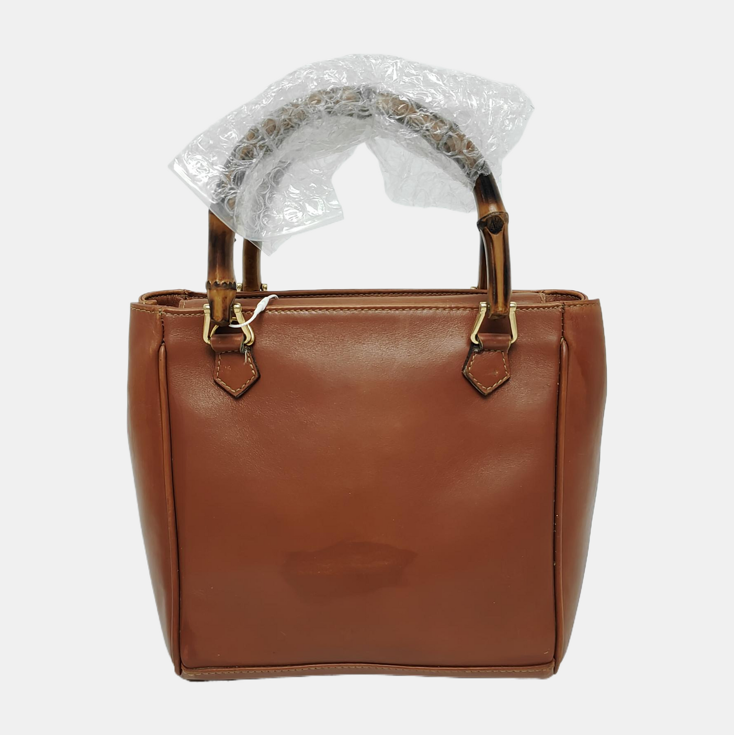GUCCI Bamboo 1947 Brown cowhide bamboo handle handbag Golden hardware-(SKU)-945614292