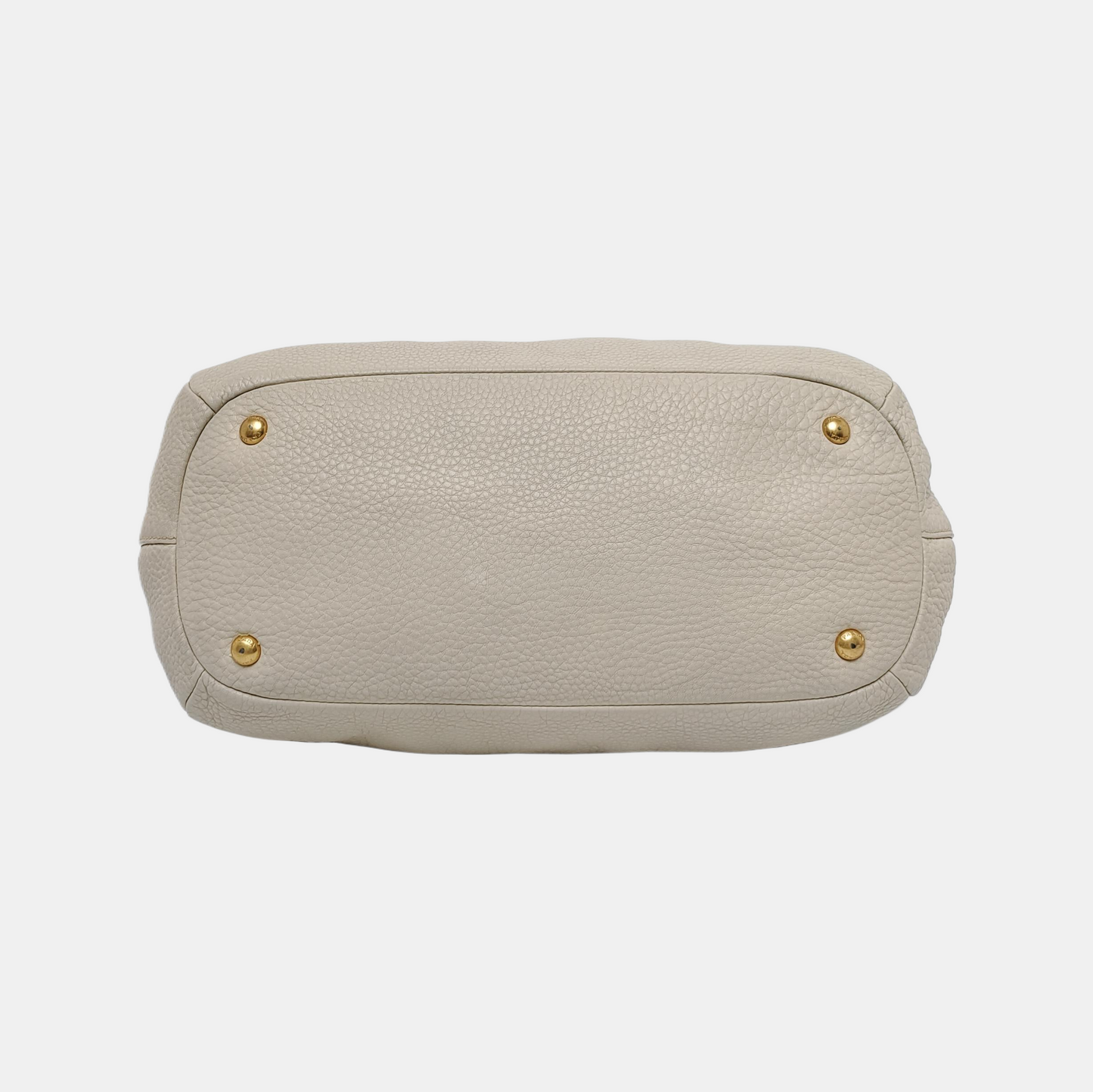 PRADA Tote bag White Cowhide Single Shoulder Handbag Crossbody Bag Golden hardware Removable shoulder strap-(SKU)-942033423