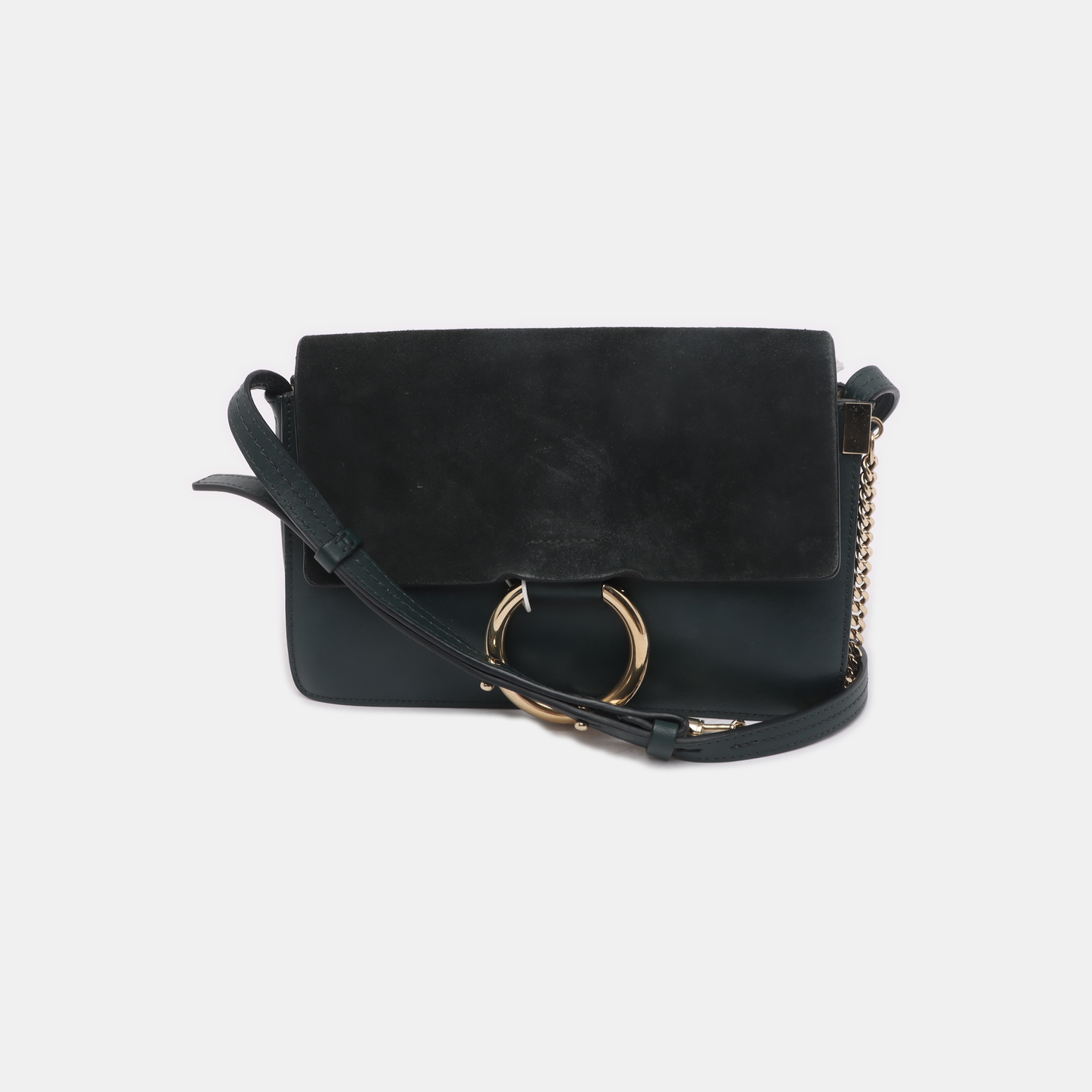 Chloé Faye Small size Blue Patchwork Material Crossbody Shoulder Bag Golden Silver Hardware-(SKU)-931840863