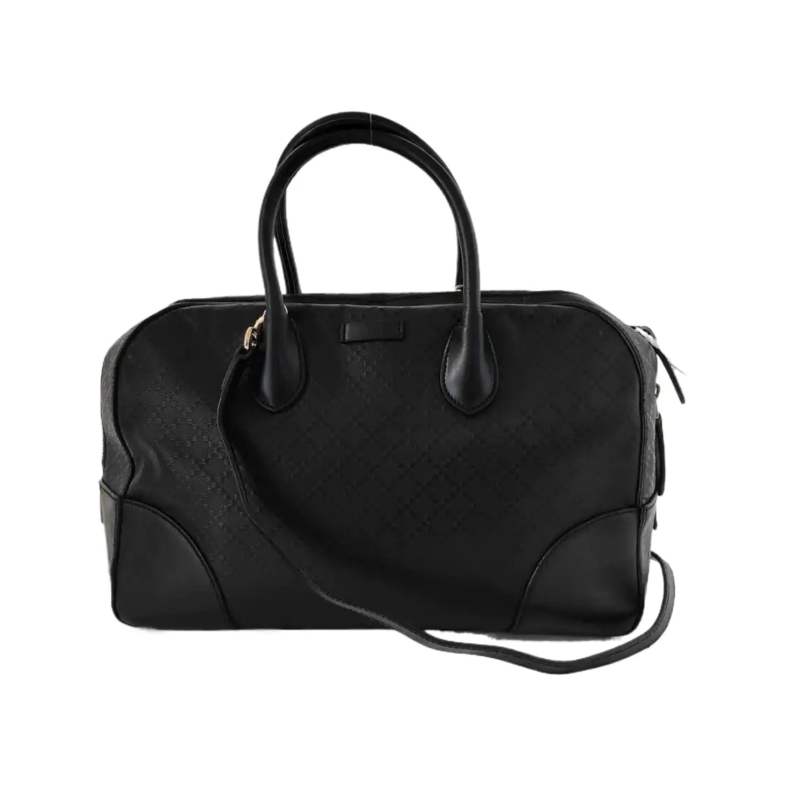 GUCCI Tote bag Black Cowhide Textured Single Shoulder Bag Tote Golden hardware Removable shoulder strap-(SKU)-943666475