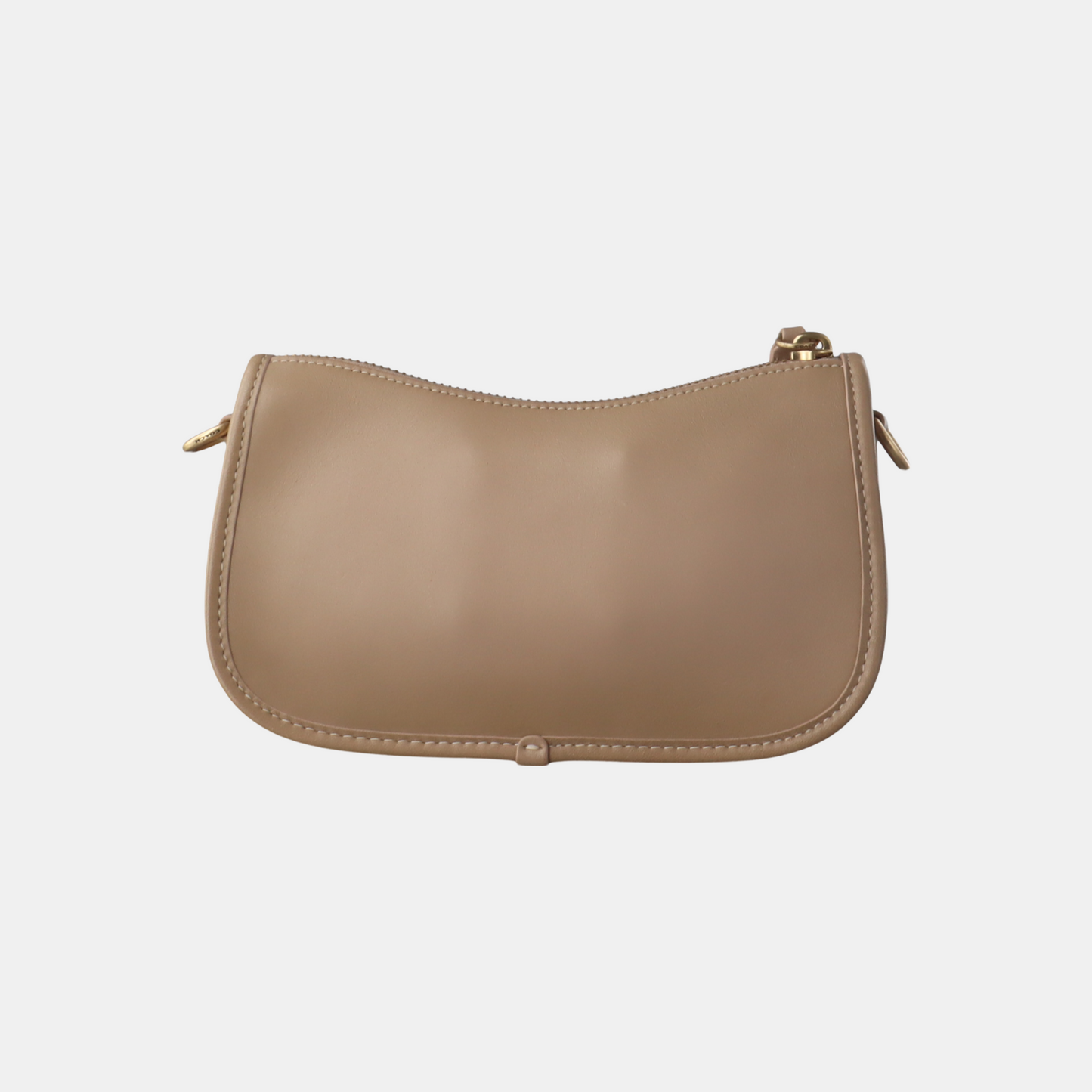COACH SWINGER Khaki Leather Handbag Golden hardware Removable shoulder strap-(SKU)-14161118