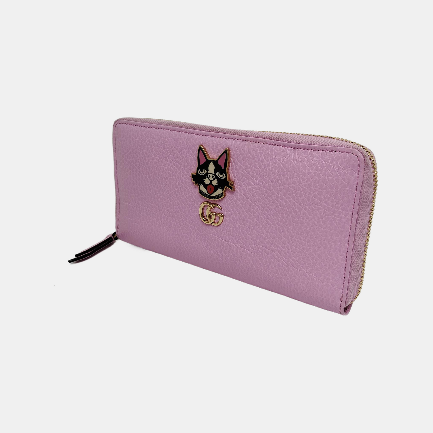 GUCCI GG Marmont Fuchsia Cowhide Badge Wallet Golden hardware-(SKU)-941729773