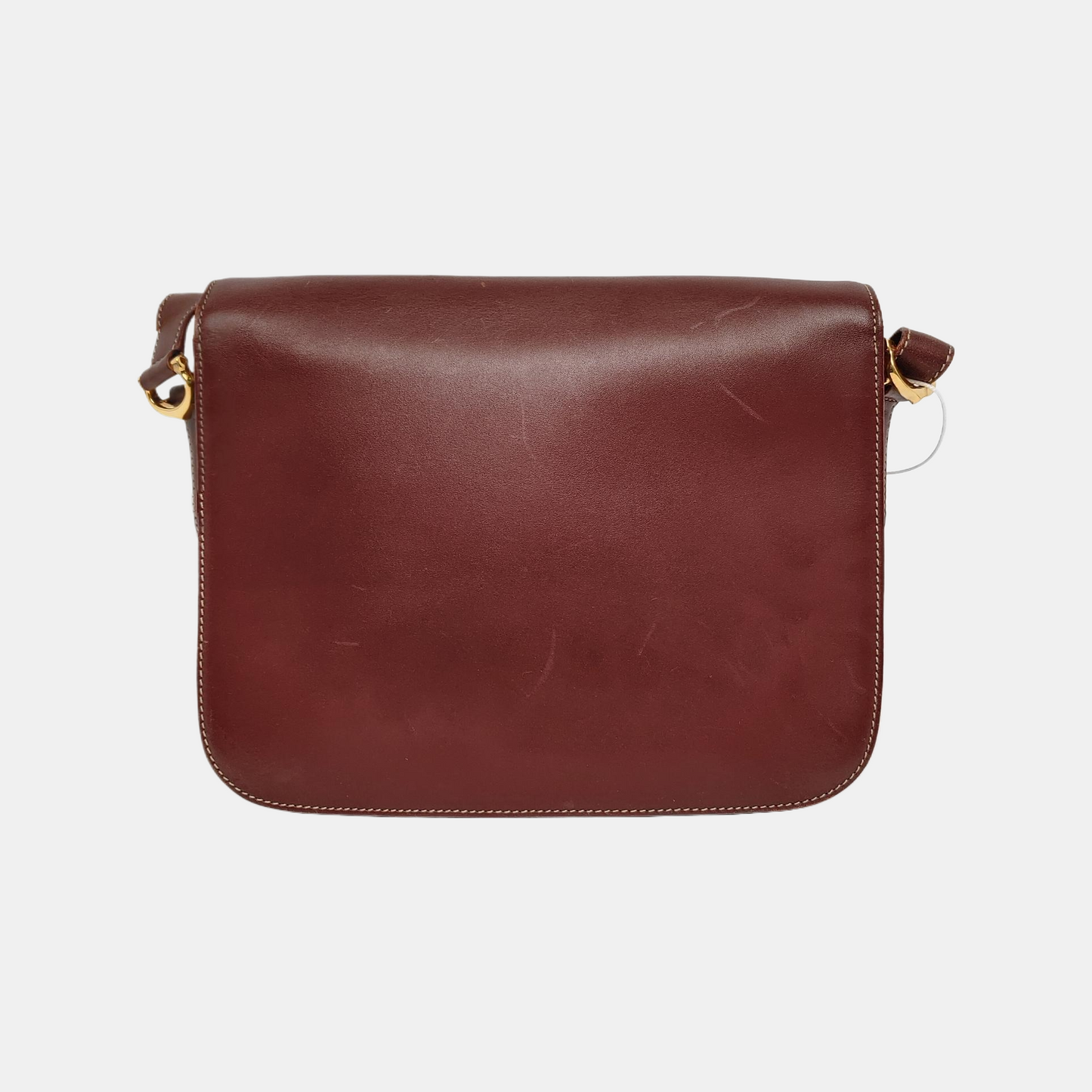 Cartier Burgundy Leather Single Shoulder Bag Golden hardware-(SKU)-940925520
