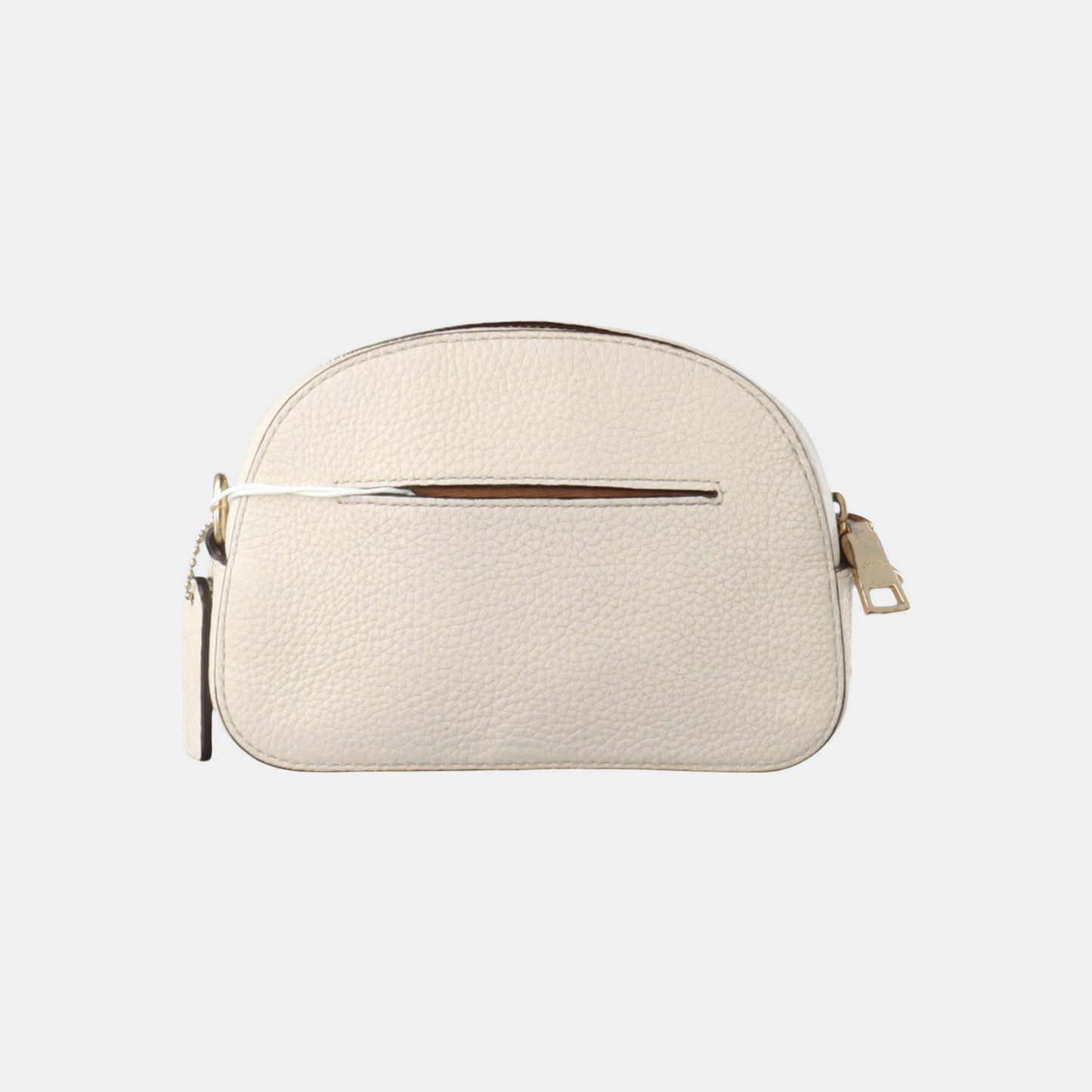 COACH White Leather Printed Single Shoulder Bag Crossbody Golden hardware Removable shoulder strap-(SKU)-933824945