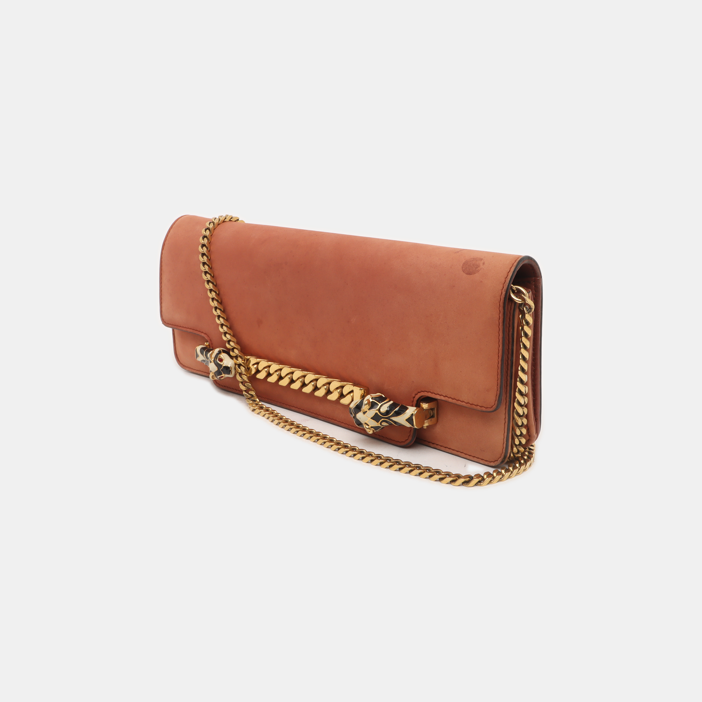 GUCCI Brick Red Cowhide Crossbody Bag Golden hardware Removable shoulder strap-(SKU)-935412398