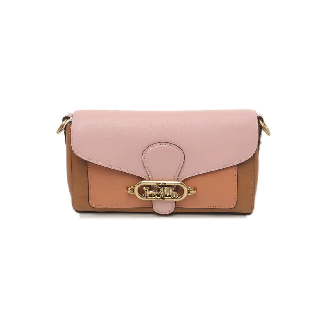 COACH Brown Cowhide Carriage Single Shoulder Bag Tote Bag Golden hardware shoulder straps-(SKU)-935365230