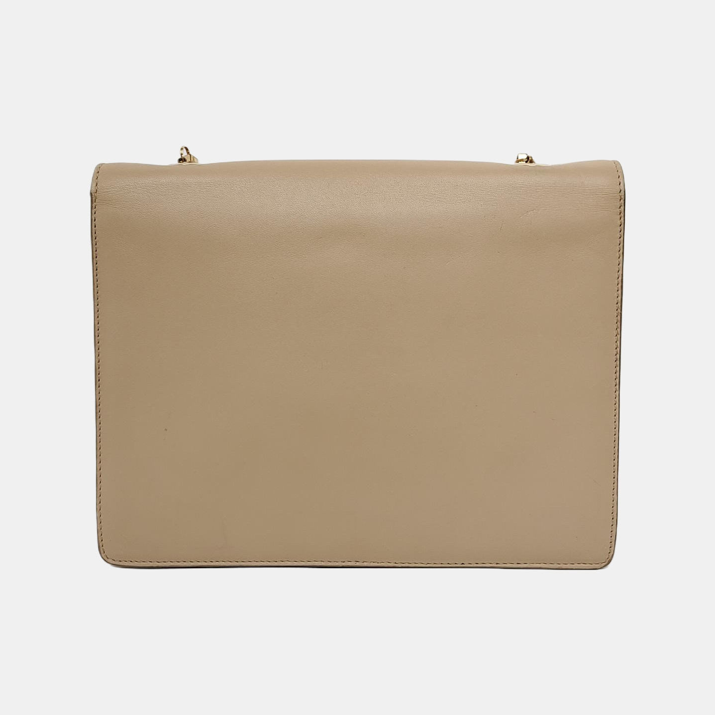 FERRAGAMO Thalia Khaki Calf Leather Crossbody Shoulder Bag Golden hardware Removable shoulder strap-(SKU)-943501059