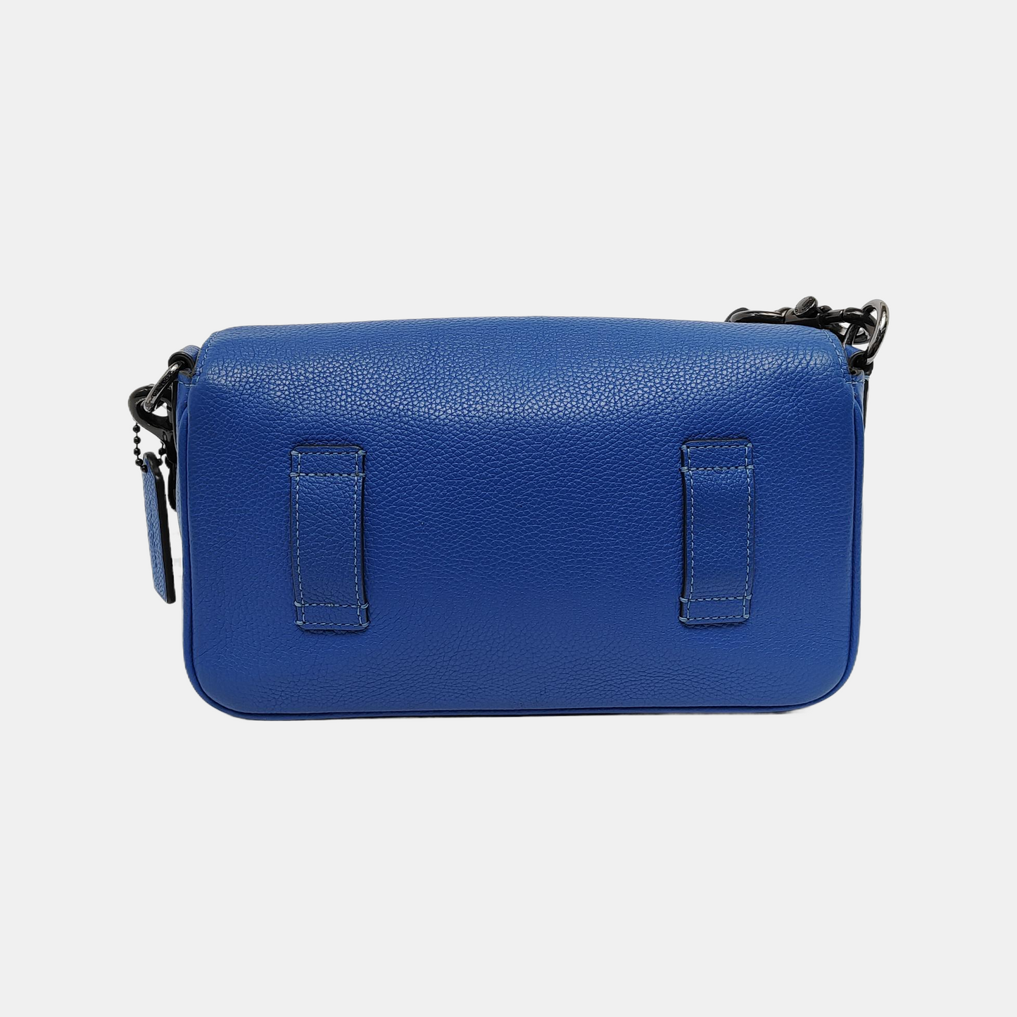 COACH PILLOW TABBY 26 Blue Cowhide Single Shoulder Bag Sling Bag Tote Silver Hardware Removable shoulder strap-(SKU)-943358336