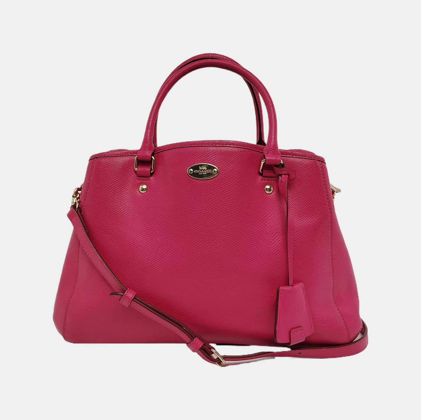 COACH MARGOT Pink Leather Single Shoulder Bag Handbag Crossbody Bag Golden hardware Removable shoulder strap-(SKU)-944147467