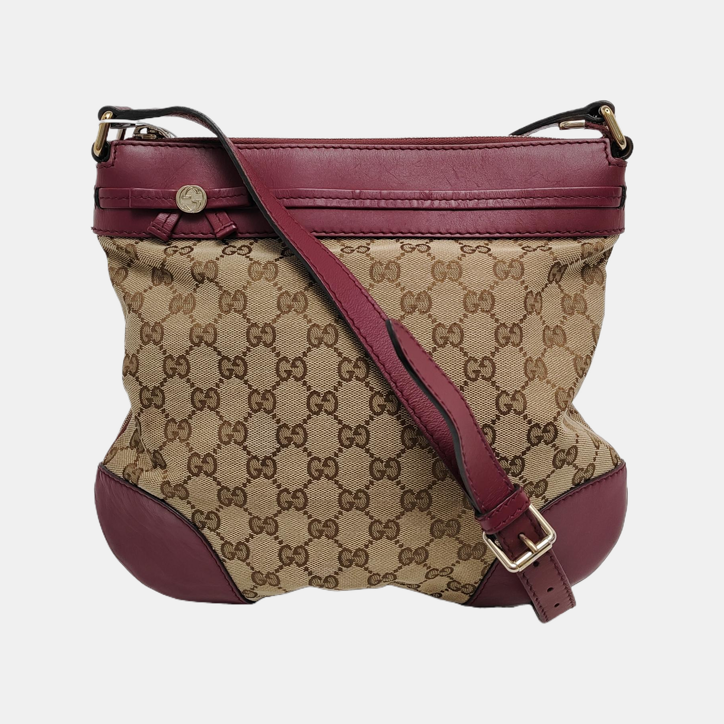 GUCCI Mayfair Khaki Canvas Monogram Single Shoulder Bag Crossbody Bag Golden hardware-(SKU)-945060554