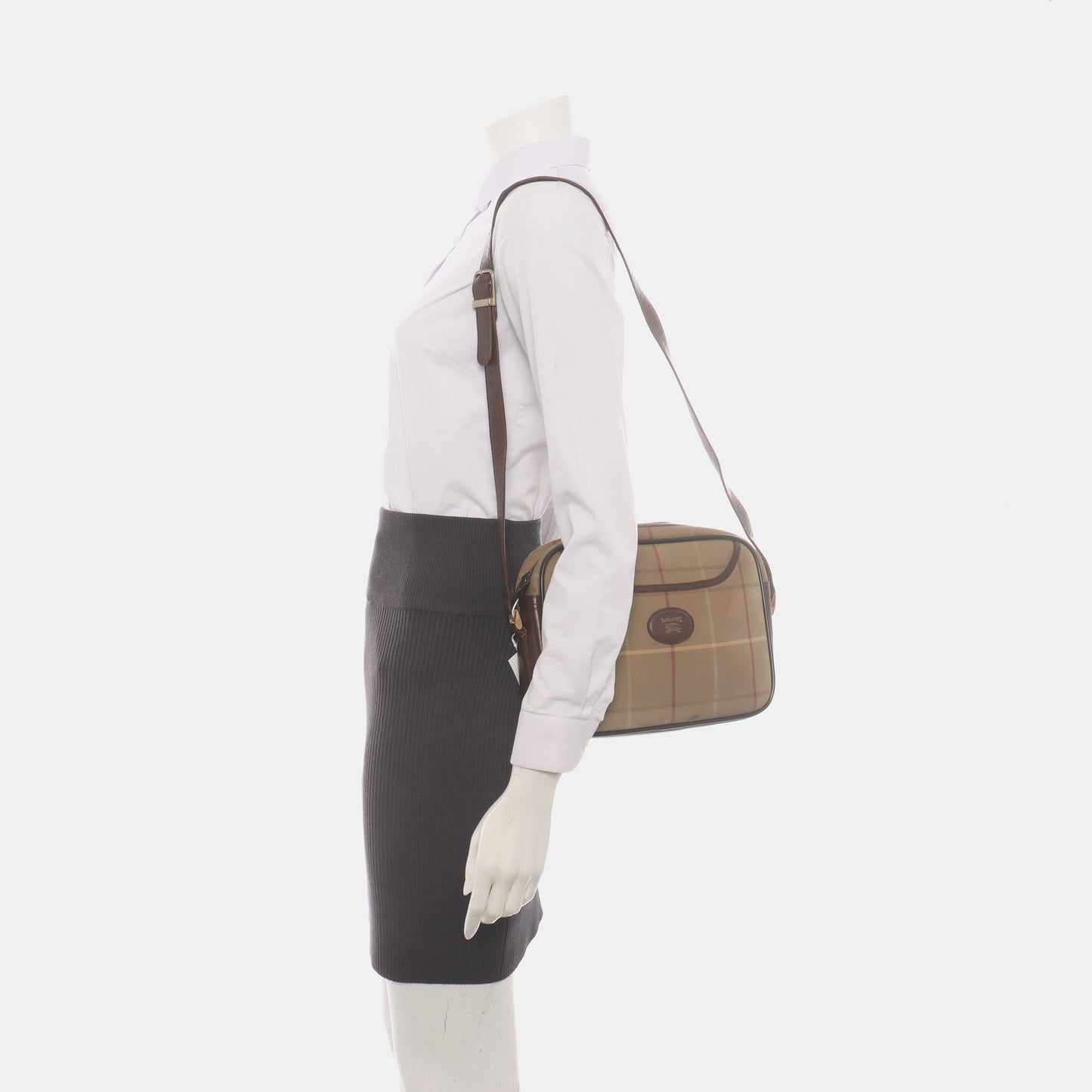 BURBERRY Camera Bag Brown Canvas Crossbody Single Shoulder Bag Golden hardware-(SKU)-936478276