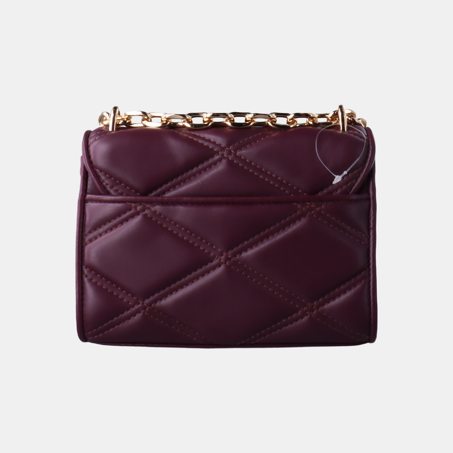 MICHAEL KORS Serena Medium size Burgundy Leather Quilted Shoulder Bag Crossbody Bag Golden hardware-(SKU)-14044778