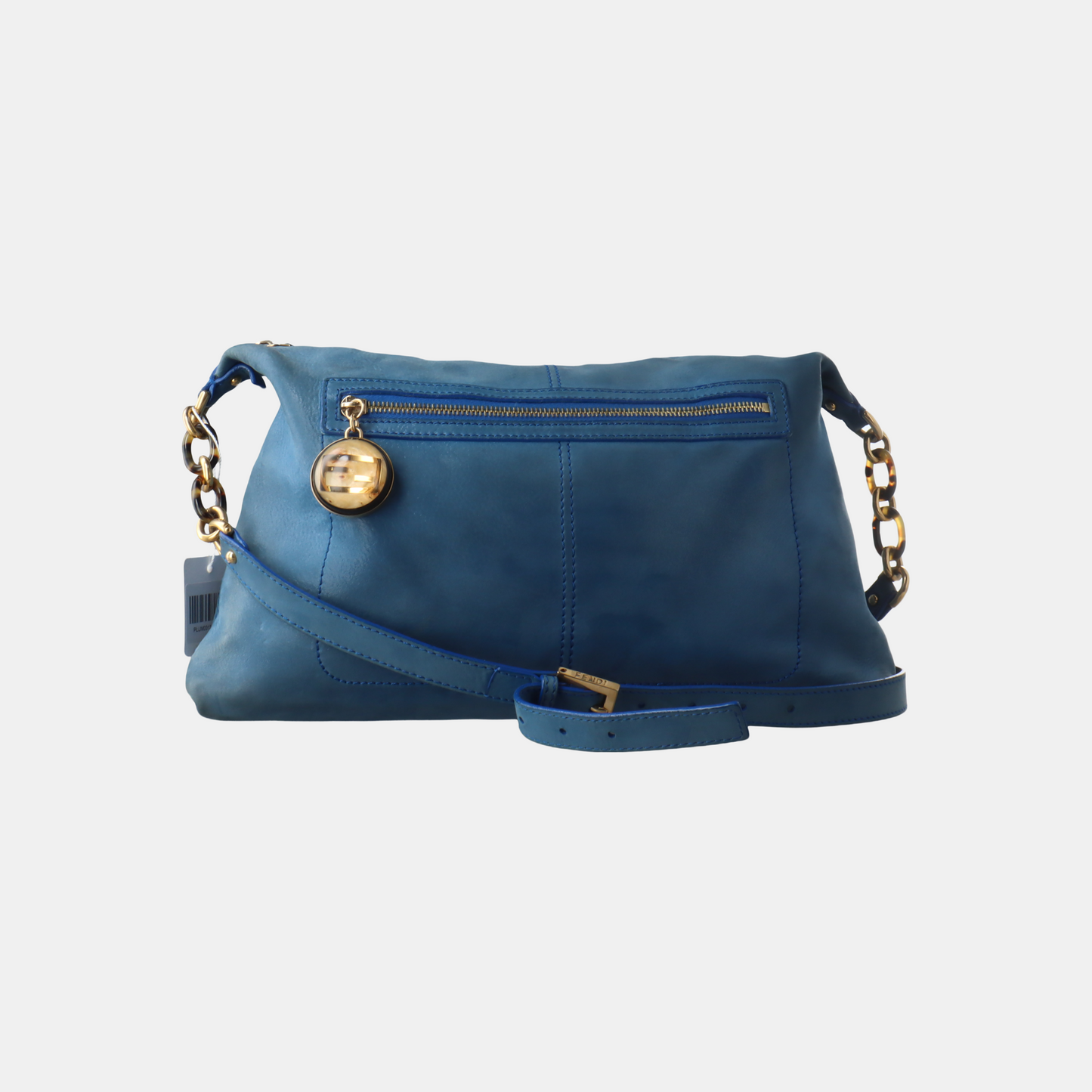 FENDI Blue Cowhide Crossbody Bag Golden hardware-(SKU)-13379706