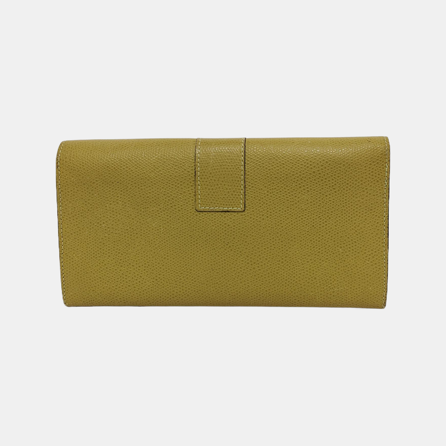 CELINE Yellow Cow Leather Embossed Wallet Golden hardware-(SKU)-944838717