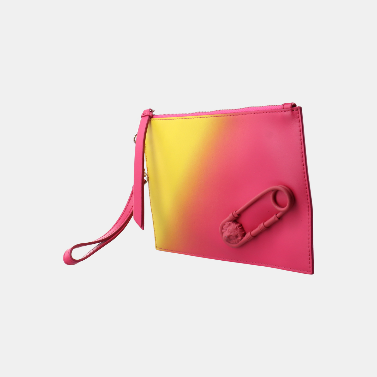 VERSACE Yellow Leather Handbag Silver Hardware-(SKU)-13977009