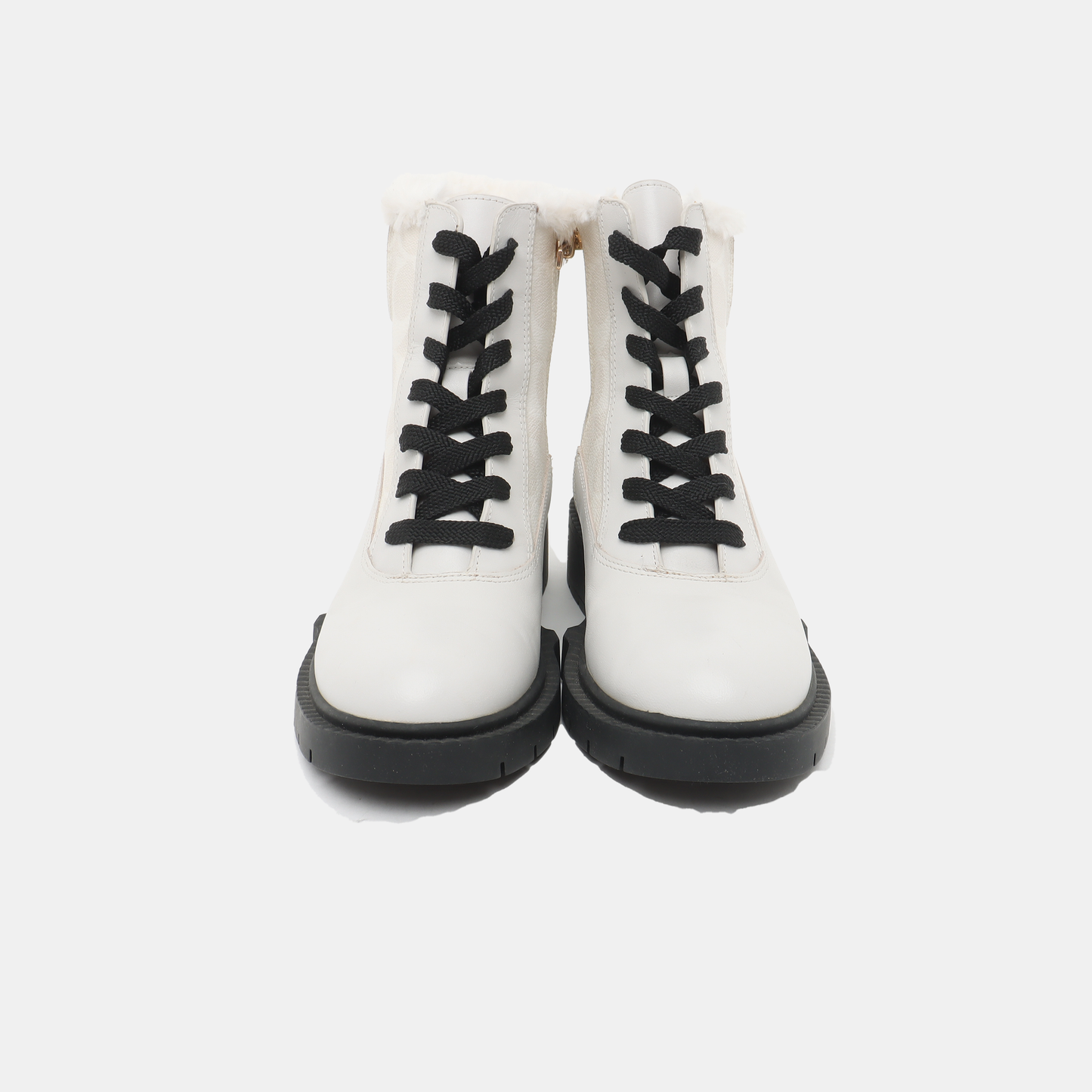 COACH 36code Women's Short Boots White Leather Winter-(SKU)-939377606
