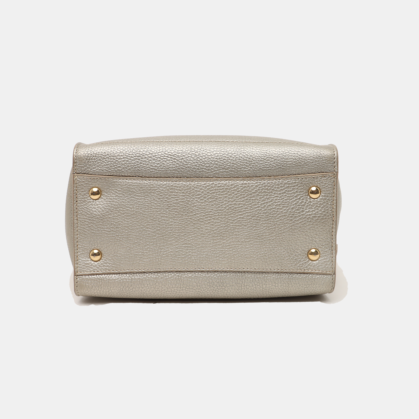 FERRAGAMO Amy Grey Leather Embossed Shoulder Bag Handbag Crossbody Golden hardware Removable shoulder strap-(SKU)-938858716