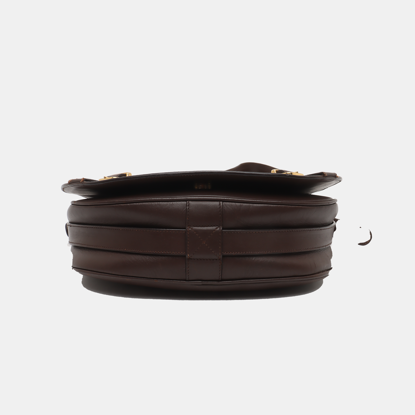 GUCCI Brown Cowhide Single Shoulder Bag Golden hardware Removable shoulder strap-(SKU)-13634891